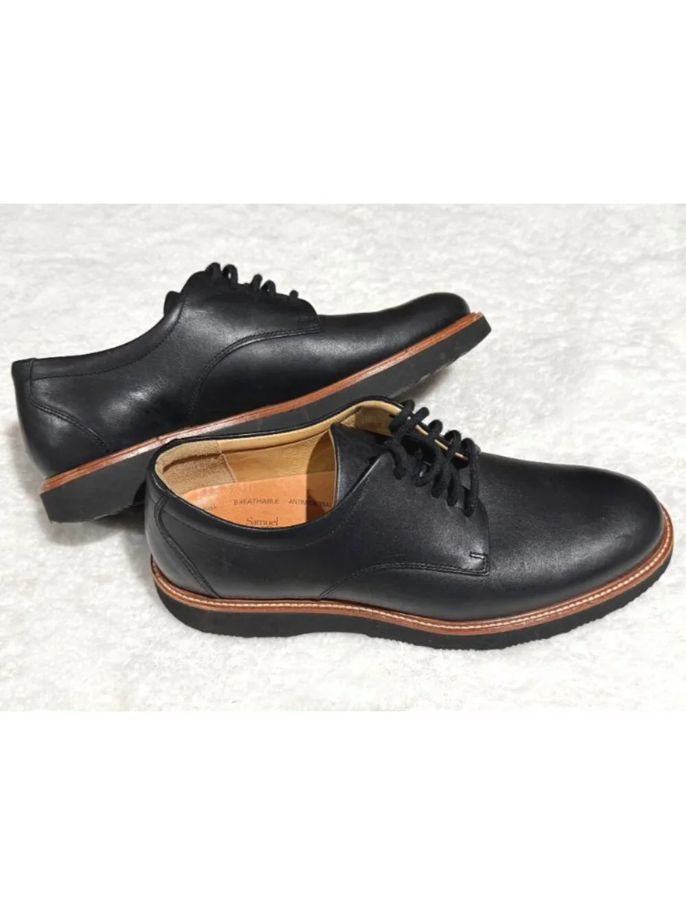 size 7.5 mens Samuel Hubbard Founder M2100-048 Black lace oxford shoes $295
